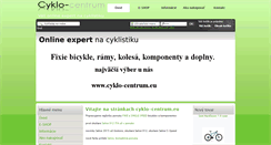 Desktop Screenshot of cyklo-centrum.eu